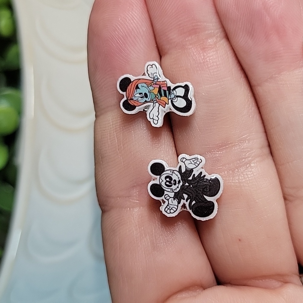 🔥LAST PAIR🔥 Mickey & Minnie X Nightmare Before Christmas Stud Earrings